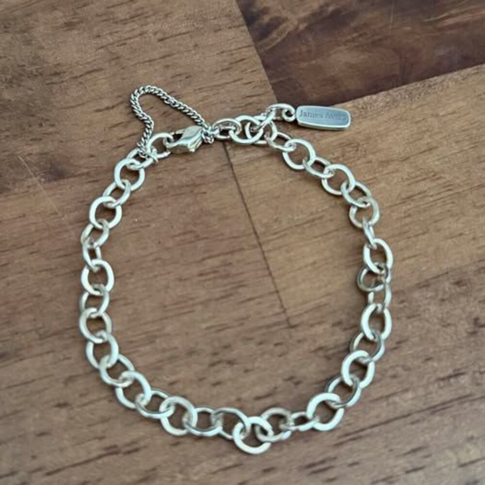 James Avery Forged Link Charm Bracelet 7.5” Medium Sterling Silver 925